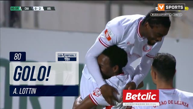 GOLO! U. Leiria, A. Lottin aos 80', GD Chaves 0-2 U. Leiria