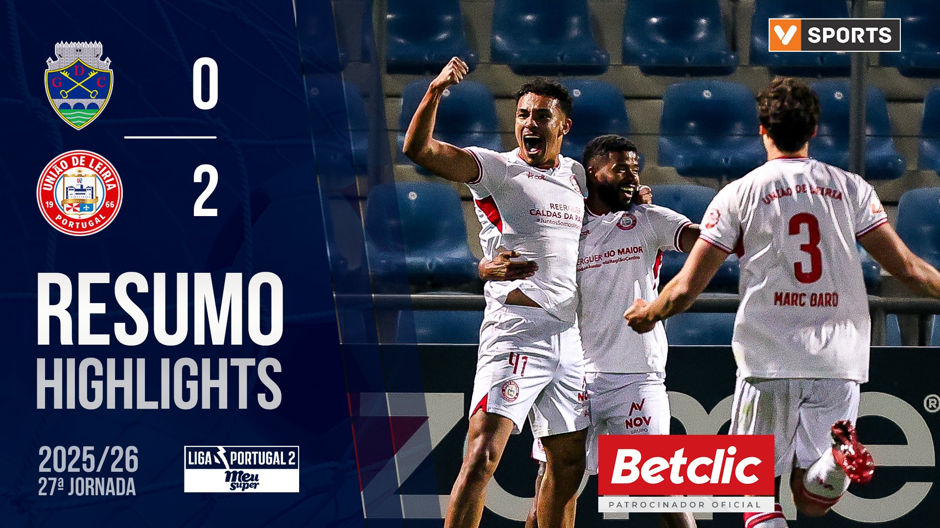 Liga Meu Super (27ª Jornada): Resumo Chaves 0-2 U. Leiria