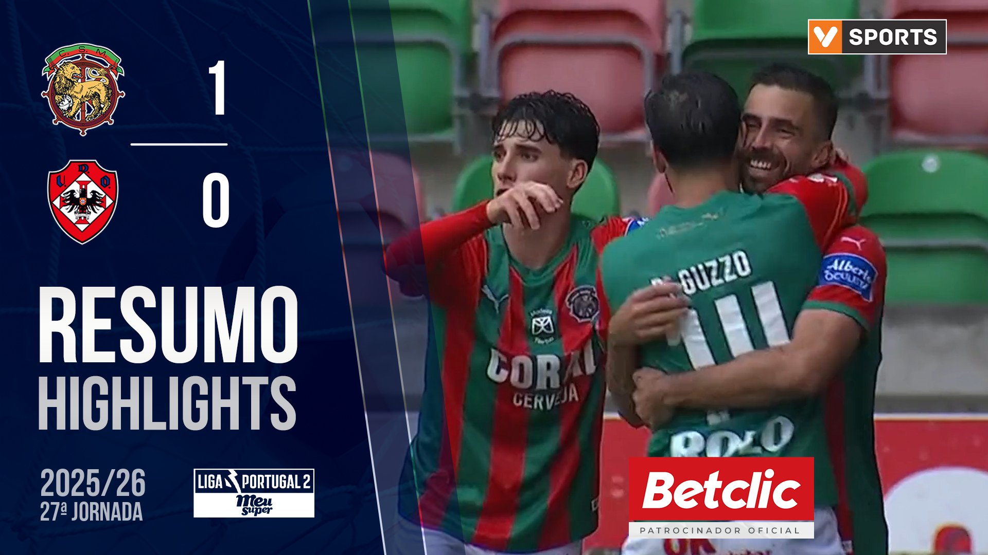 Liga Meu Super (27ª Jornada): Resumo Marítimo 1-0 Oliveirense