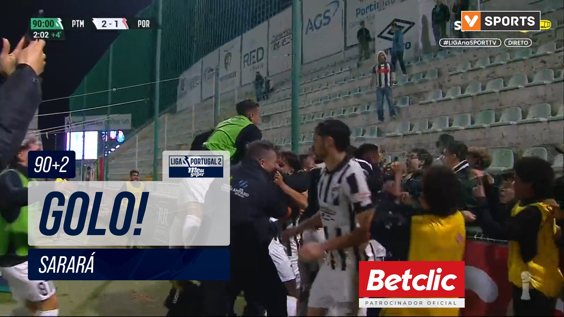 GOLO! Portimonense, Sarará aos 90'+2', Portimonen...