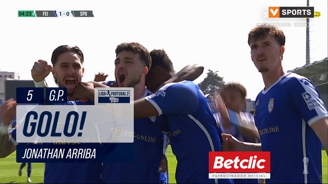 GOLO! Feirense, Jonathan Arriba aos 5', Feirense 1-0 Sporting CP B