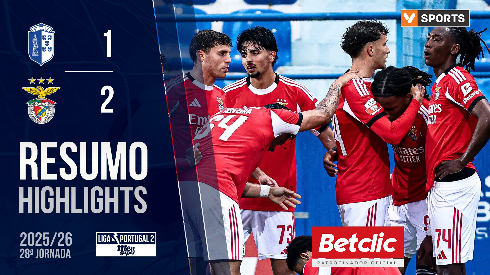 Liga Meu Super (28ª Jornada): Resumo Vizela 1-2 Benfica B
