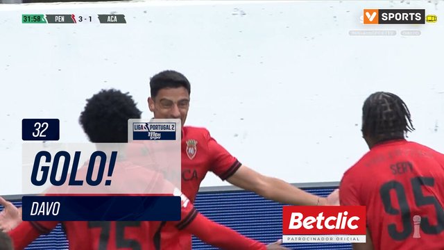 GOLO! Penafiel, Davo aos 32', Penafiel 3-1 Académico