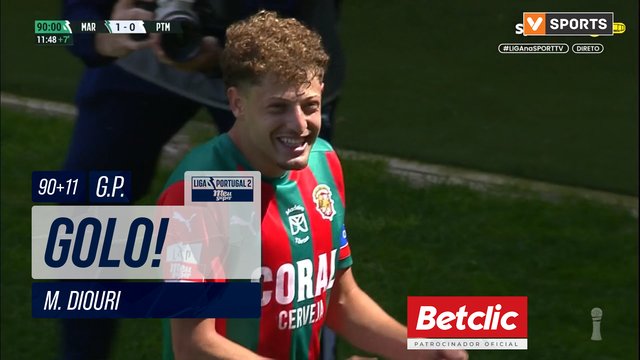 GOLO! Marítimo, M. Diouri aos 90'+11', Marítimo 1-0 Portimonense