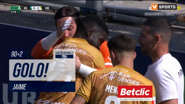 GOLO! Farense, Jaime aos 90'+2', Vizela 0-2 Farense
