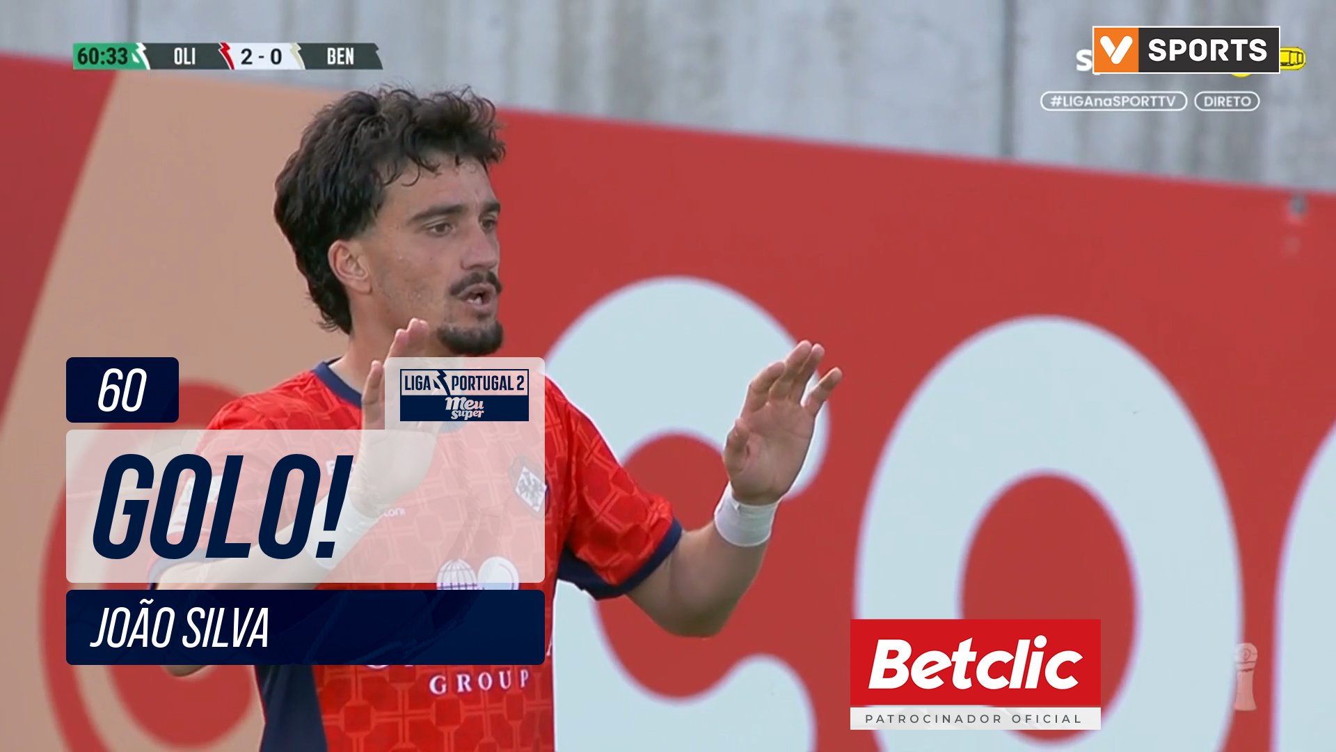 GOLO! Oliveirense, João Silva aos 60', Oliveirens...