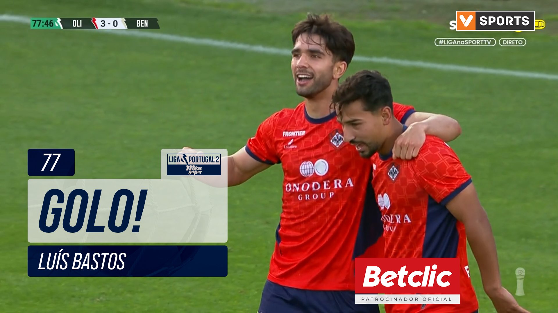 GOLO! Oliveirense, Luís Bastos aos 77', Oliveiren...