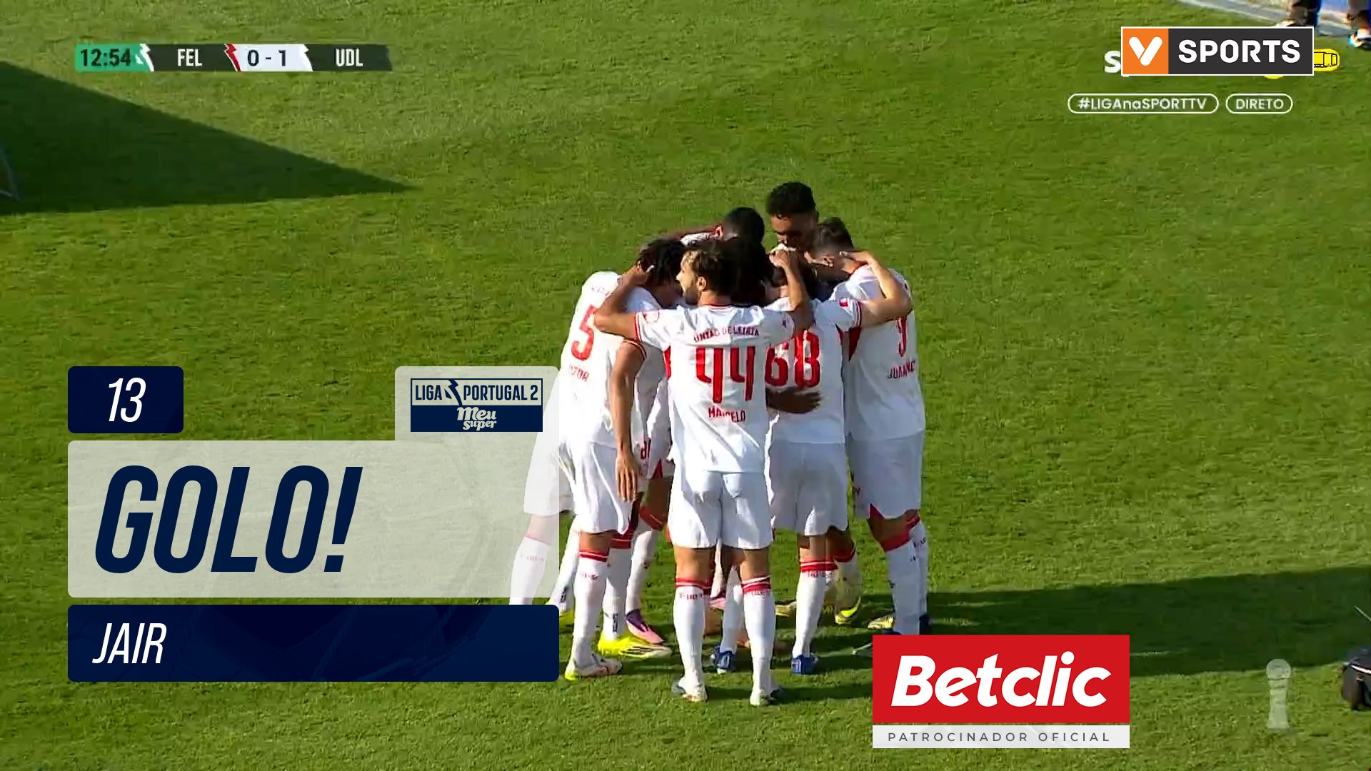 GOLO! U. Leiria, Jair aos 13', Felgueiras 0-1 U. L...