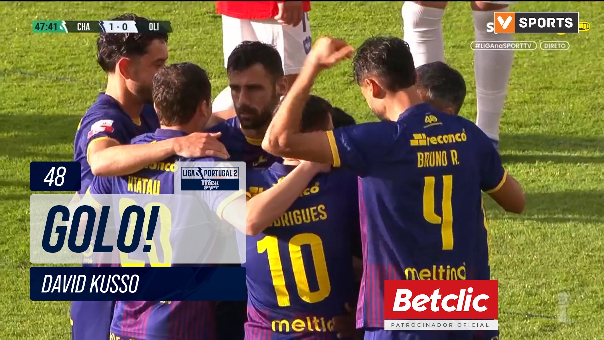 GOLO! Chaves, David Kusso aos 48', Chaves 1-0 Oliv...