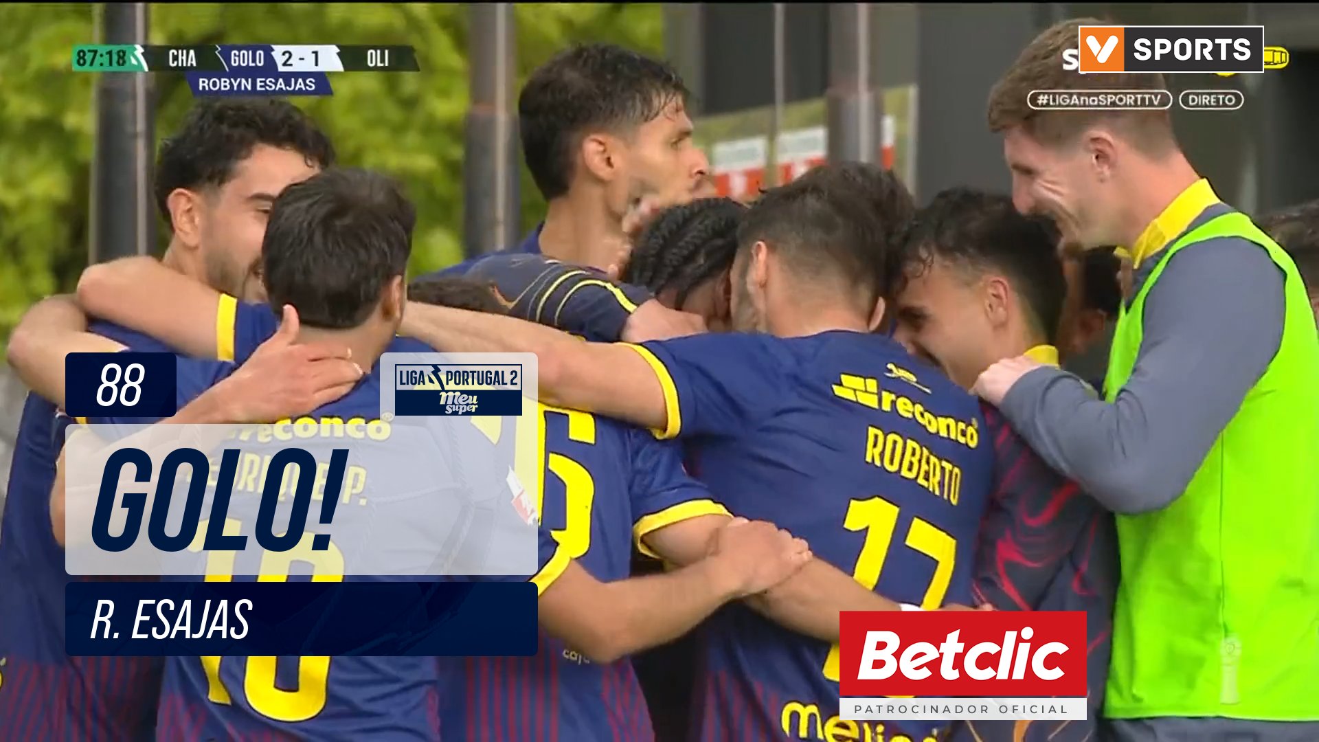 GOLO! Chaves, R. Esajas aos 88', Chaves 2-1 Olivei...