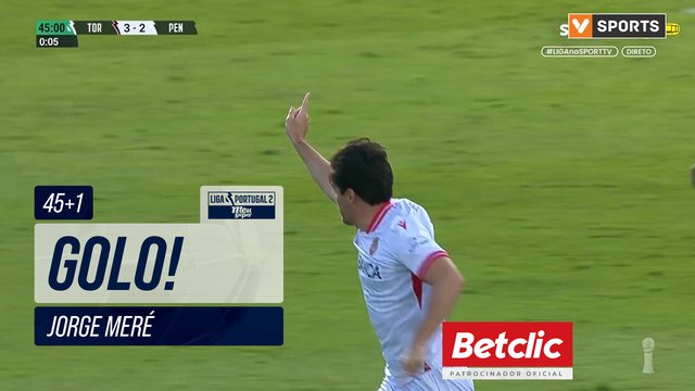 GOLO! FC Penafiel, Jorge Meré aos 45'+1', SCU Torreense 3-2 FC Penafiel