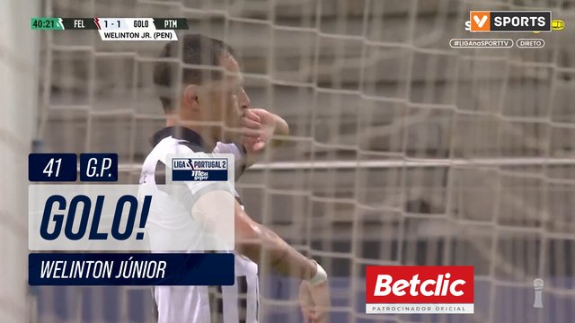 GOLO! Portimonense, Welinton Júnior aos 41', FC Felgueiras 1-1 Portimonense