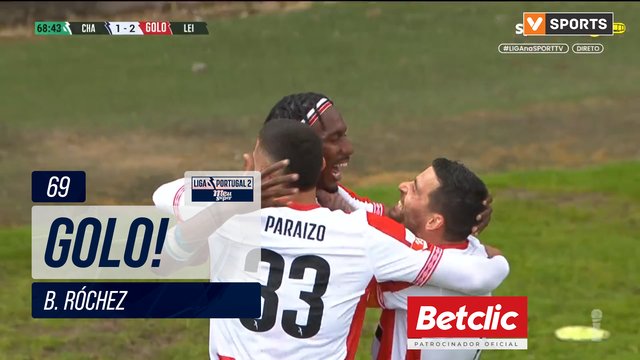GOLO! Leixões SC, B. Róchez aos 69', GD Chaves 1-2 Leixões SC
