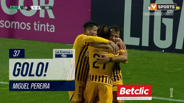GOLO! L. Lourosa FC, Miguel Pereira aos 37', L. Lourosa FC 1-0 SCU Torreense