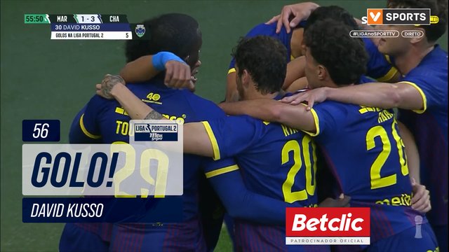 GOLO! Chaves, David Kusso aos 56', Marítimo 1-3 Chaves