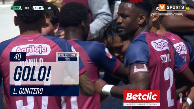 GOLO! SCU Torreense, L. Quintero aos 40', SCU Torreense 1-0 FC Vizela