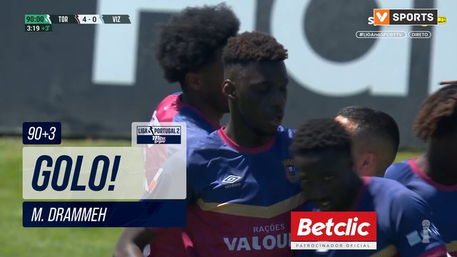 GOLO! SCU Torreense, M. Drammeh aos 90'+3', SCU Torreense 4-0 FC Vizela