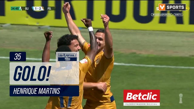 GOLO! Felgueiras, Henrique Martins aos 35', Oliveirense 1-2 Felgueiras