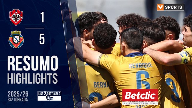 Liga Meu Super (34ª Jornada): Resumo UD Oliveirense 1-5 FC Felgueiras