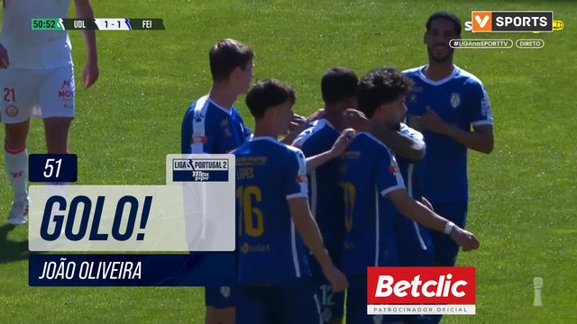 GOLO! Feirense, João Oliveira aos 51', U. Leiria 1-1 Feirense