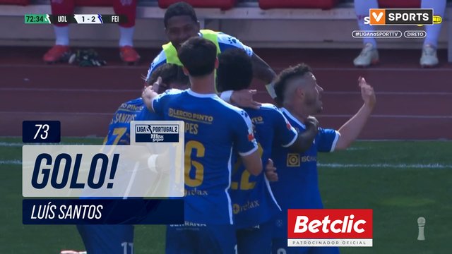 GOLO! Feirense, Luís Santos aos 73', U. Leiria 1-2 Feirense