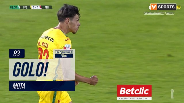 GOLO! P. Ferreira, Mota aos 83', P. Ferreira 1-1 Penafiel