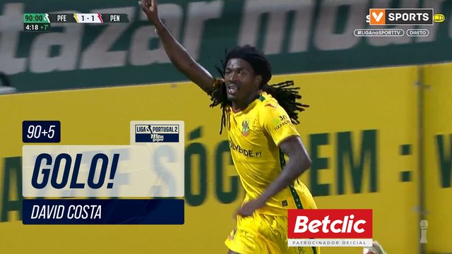 GOLO! P. Ferreira, David Costa aos 90'+5', P. Ferreira 2-1 Penafiel