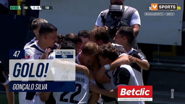 GOLO! SC Farense, Gonçalo Silva aos 47', SC Farense 1-0 SCU Torreense