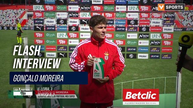 Benfica B, Flash Interview, Gonçalo Moreira