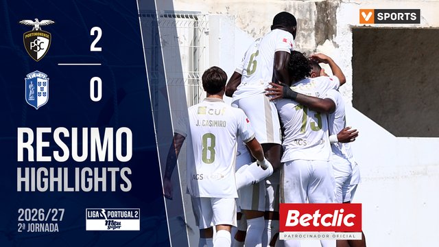 Liga Portugal MEU SUPER (2ª Jornada): Resumo Portimonense 2-0 FC Vizela