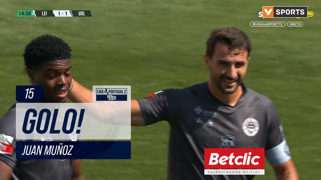 GOLO! U. Leiria, Juan Muñoz aos 15', Leixões 1-1 U. Leiria