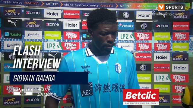 Vizela, Flash Interview, Giovani Bamba