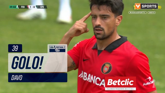 GOLO! Penafiel, Davo aos 39', Penafiel 1-0 Sporting CP B