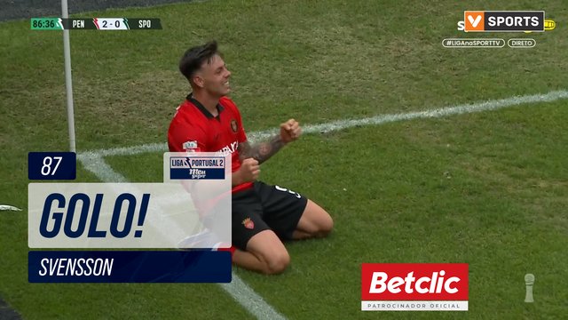GOLO! Penafiel, Svensson aos 87', Penafiel 2-0 Sporting CP B