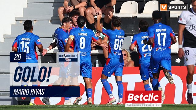 GOLO! Felgueiras, Mario Rivas aos 20', Farense 0-1 Felgueiras