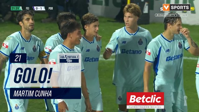 GOLO! FC Porto B, Martim Cunha aos 21', Feirense 0-1 FC Porto B
