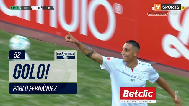 GOLO! U. Leiria, Pablo Fernández aos 52', U. Leiria 1-0 Tondela