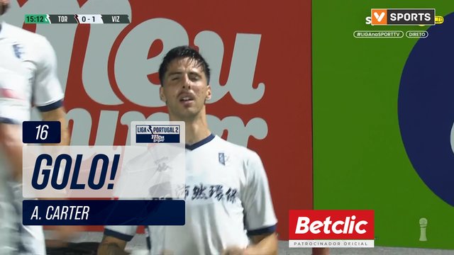 GOLO! Vizela, A. Carter aos 16', Torreense 0-1 Vizela