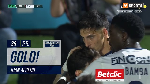 GOLO! Vizela, Juan Alcedo (p.b.) aos 36', Torreense 0-2 Vizela