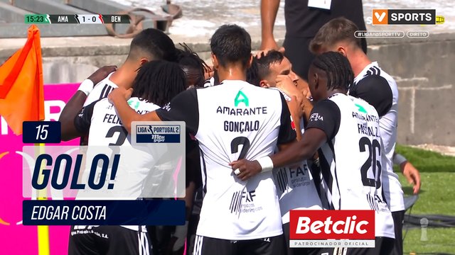 GOLO! Amarante, Edgar Costa aos 15', Amarante 1-0 Benfica B