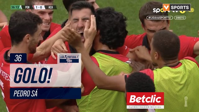 GOLO! Penafiel, Pedro Sá aos 36', Penafiel 1-0 A. Académica