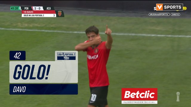 GOLO! Penafiel, Davo aos 42', Penafiel 2-0 A. Académica
