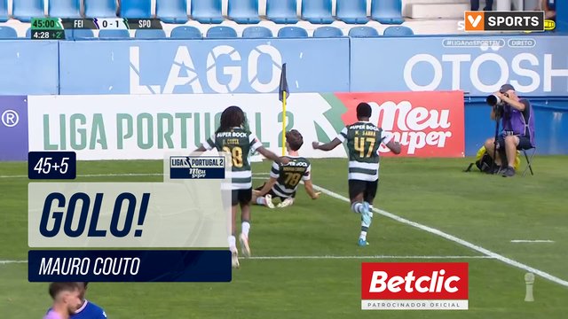GOLO! Sporting CP B, Mauro Couto aos 45'+5', Feirense 0-1 Sporting CP B