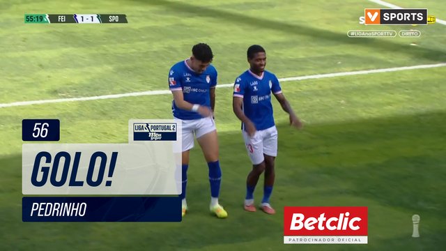 GOLO! Feirense, Pedrinho aos 56', Feirense 1-1 Sporting CP B