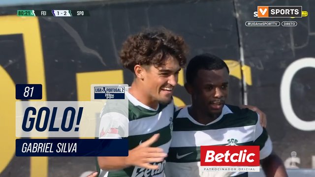 GOLO! Sporting CP B, Gabriel Silva aos 81', Feirense 1-2 Sporting CP B