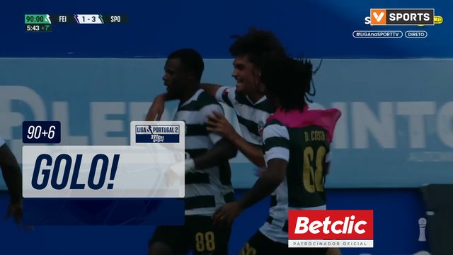 GOLO! Sporting CP B, Carlos Eduardo aos 90'+6', Feirense 1-3 Sporting CP B