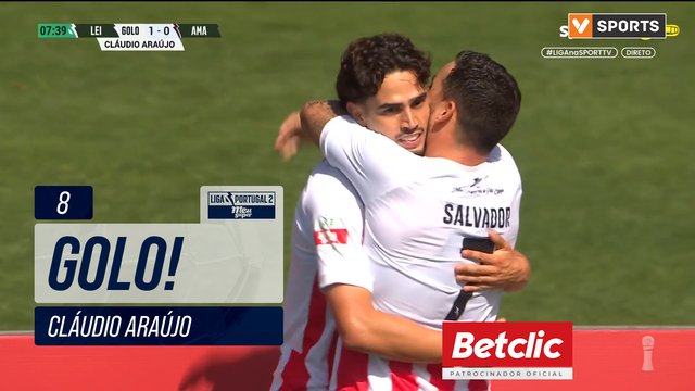GOLO! Leixões, Cláudio Araújo aos 8', Leixões 1-0 Amarante