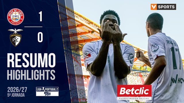 Liga Meu Super (5ª Jornada): Resumo U. Leiria 1-0 Portimonense