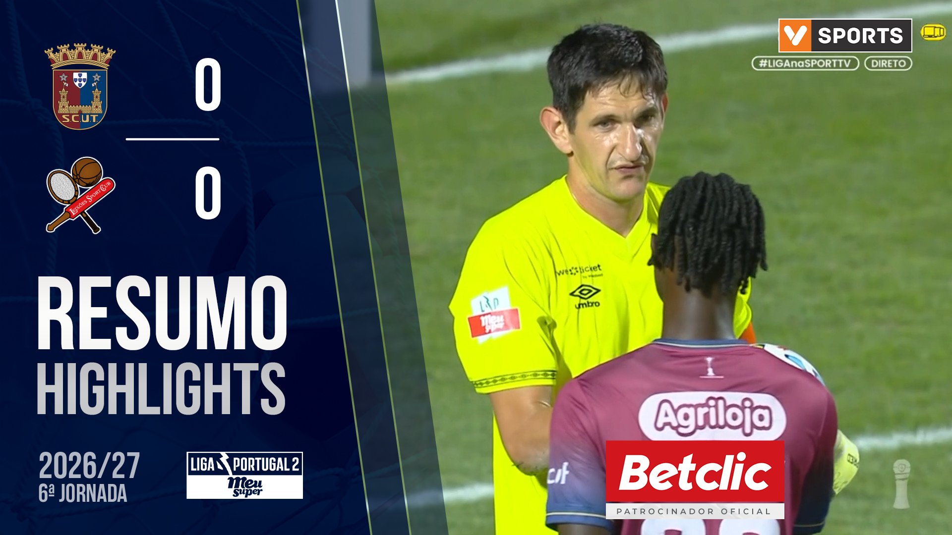 Liga Meu Super (6ª Jornada): Resumo Torreense 0-0 Leixões