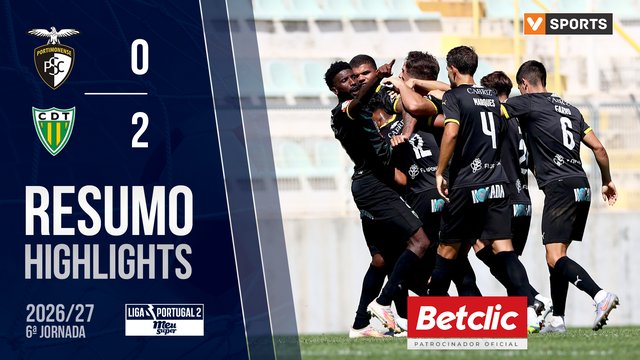 Liga Meu Super (6ª Jornada): Resumo Portimonense 0-2 Tondela